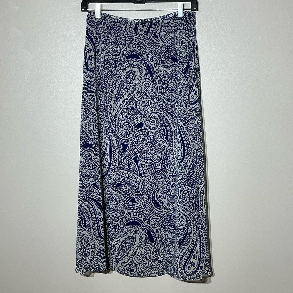 Outback Red Navy and White Paisley A-Line Skirt